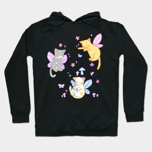 fairy kitties (pink/purple/blue) Hoodie